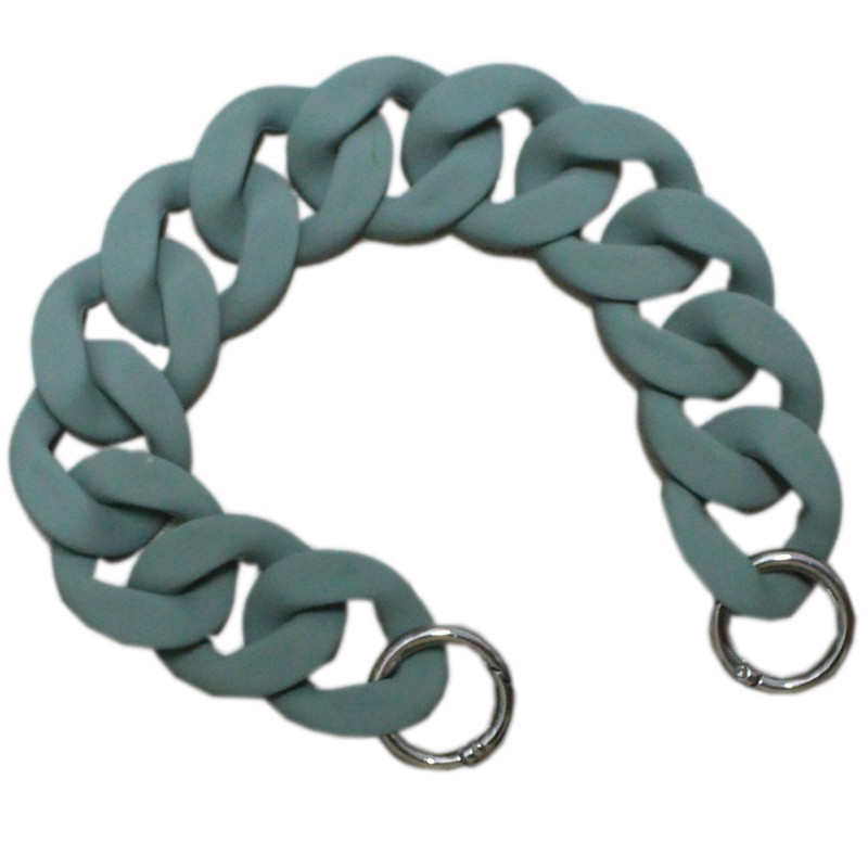 Short Chain Supplier - Sweet Joker Short Chain Bag Resin Jewelry Candy Color Frosted Surface Acrylic Cuban Link