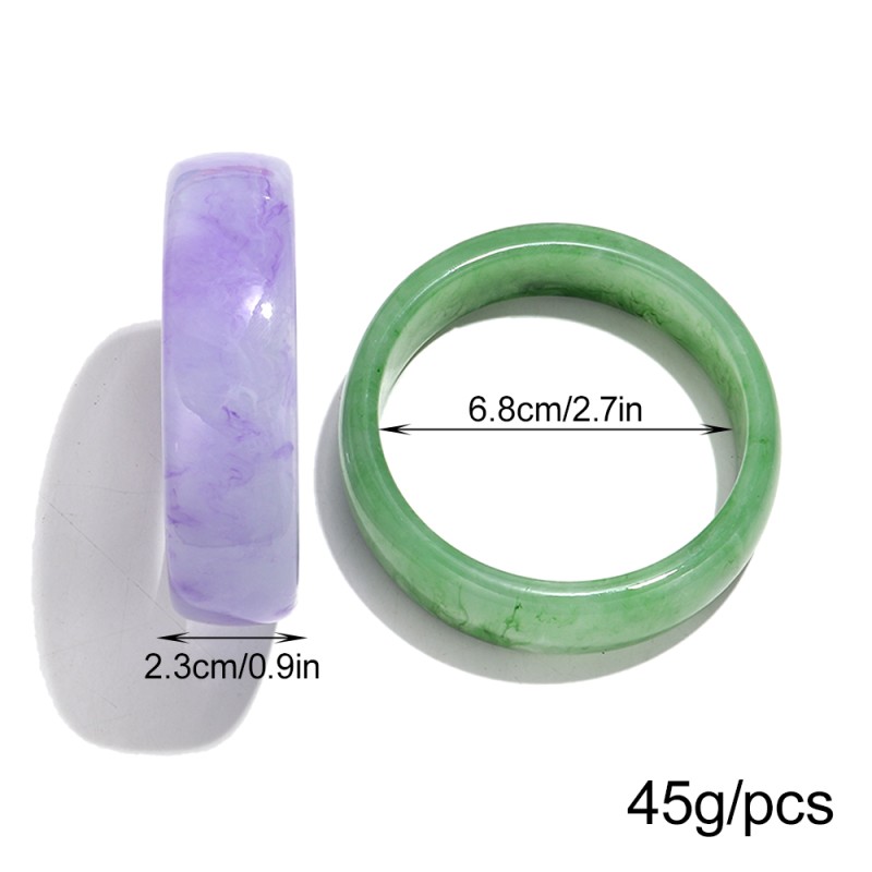 Large Bracelet Manufacturer - Trend New Large Diameter Bracelet Jewelry Geometric Acrylic Dreamy Marble Colorful