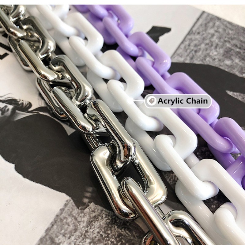 Resin Chain Factory - Bohemia Casual Geometric Resin Chain Multicolor Round Shape Chunky Acrylic Long Link