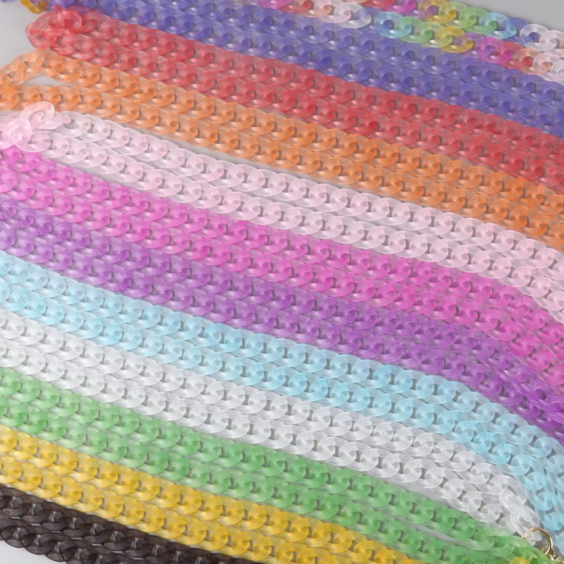 Candy Chain Supplier - Fashion Personality Cute Girl Bag Chain Candy Colored Frosted Transparent Custom Length