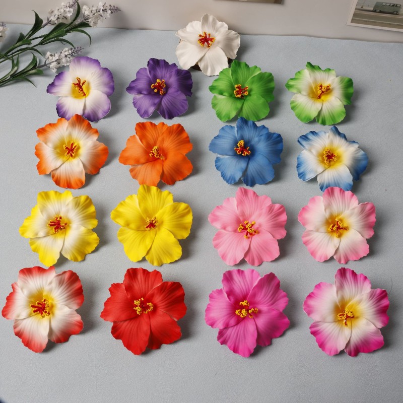 Flower Hair Decor Supplier - Hot Selling Artificial Plumeria Foam Flower Stylish Side Hair Decorations With Bangs Clip