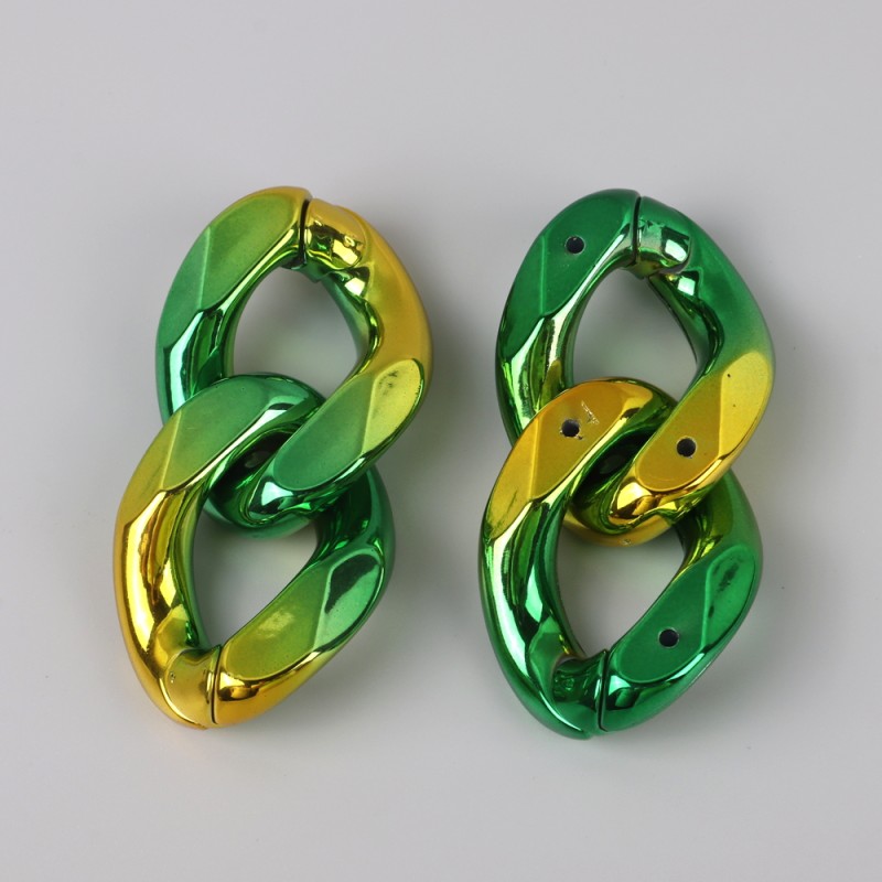 Acrylic Chain Factory - Fashion Accessories Acrylic Chain Large Button Metal Gradient Candy Color Jelly Color DIY