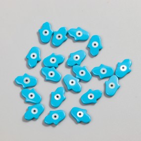 Natural Beads Manufacturer - Wholesale Natural Synthetic Pearl Turquoise Evil Eyes Shell Hamsa Hand Blue Fatima's Hand Beads