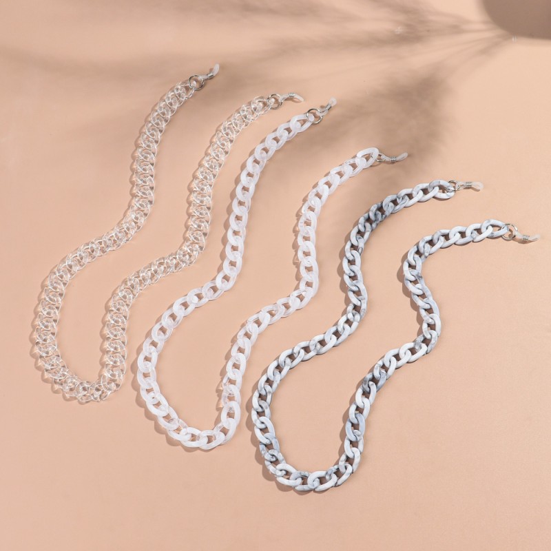 Sunglasses Chain Factory - 2025 Newest Colorful Glasses Anti-Lost Chain Marble Color Mixed Twisted Cuban Link