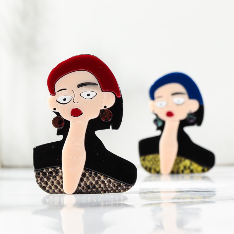 Women's Brooch Manufacturer - New 2025 Fashion Women's Brooch Cute Bag Clothing Accessory Pin Custom Character