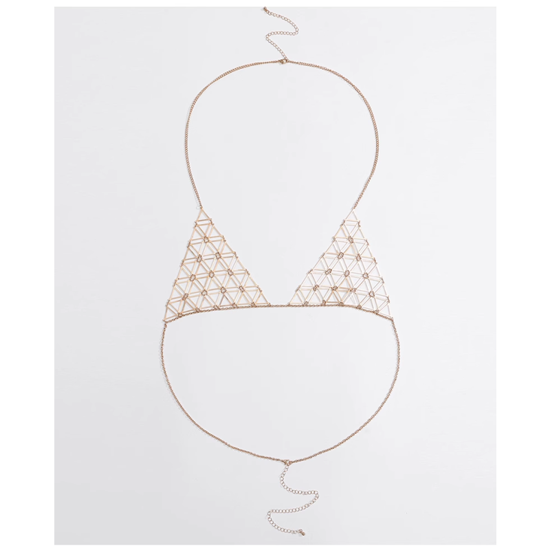 Alloy Chain Factory - High Quality Jewelry Alloy Accessories Girl Romantic Chest Chain Passionate Couple Gift Triangle