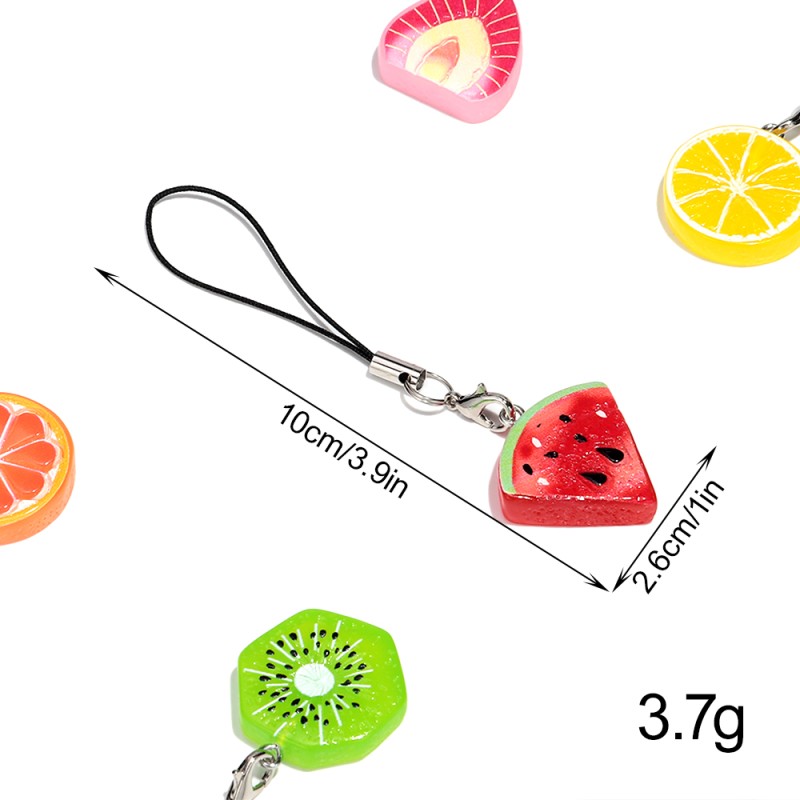 Pendant Keyrings Factory - Factory Price Promotion Fashion Pendant Keyrings Cute Fruit Charms Watermelon Kiwi