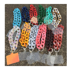 Handmade Chain Manufacturer - Ins New Hot Selling Handmade Mobile Phone Pendant Accessory Laser Marbling Acrylic Chain