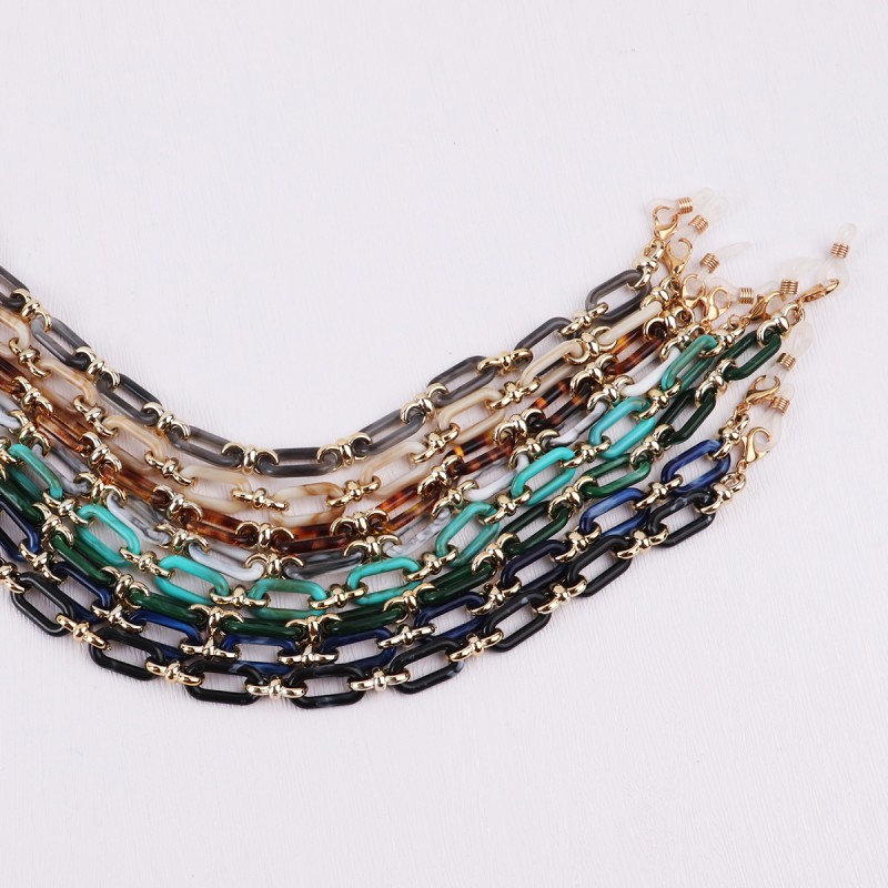 Eyeglass Holder Manufacturer - 2025 Fashion Neck Eyeglass Holder Reading Glasses Chain for Covers Gold Acrylic