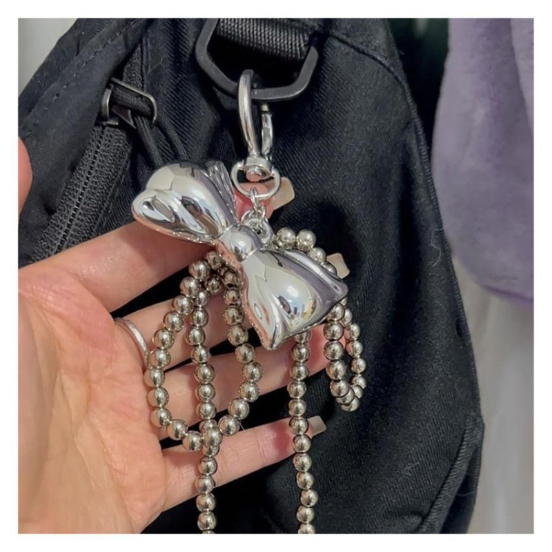 Key Chain Supplier - Fashionable Newest Design Key Chain Charms Pendant Mobile Phone Decoration Clothing Outfit Bow