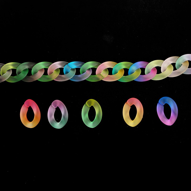 Candy Chain Supplier - Spring Summer Popular Candy Color Macaroon Custom Length Chain Necklace Decoration