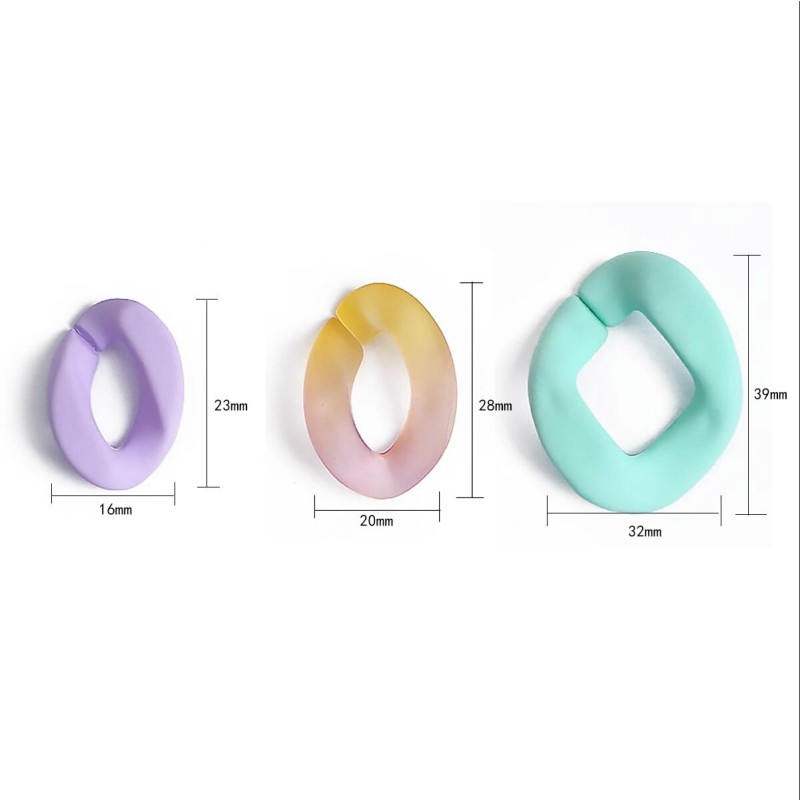 Candy Chain Supplier - Spring Summer Popular Candy Color Macaroon Custom Length Chain Necklace Decoration