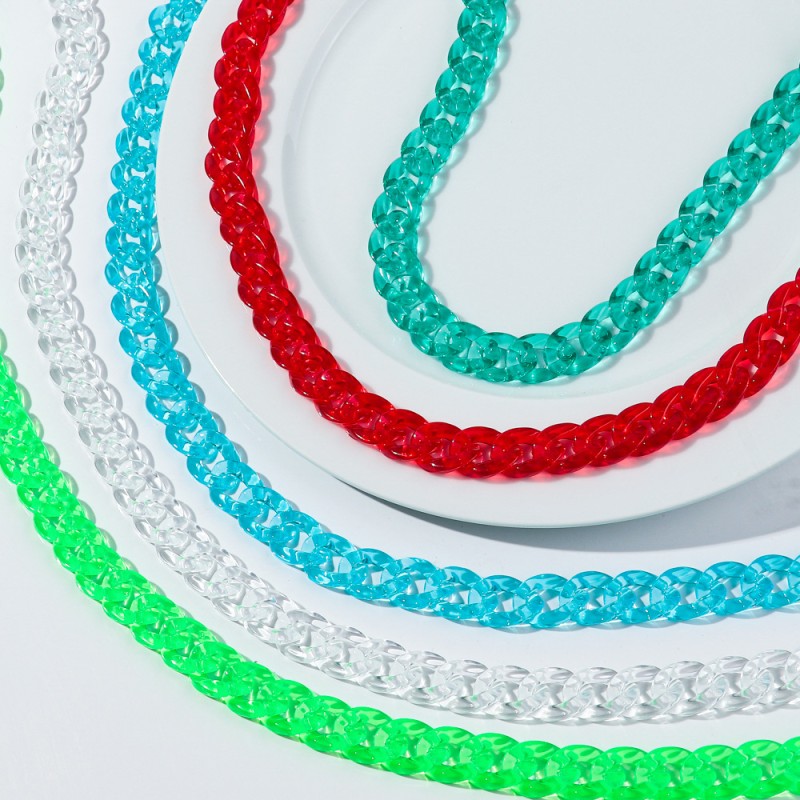 Candy Chain Factory - Colorful Candy Color Plastics Synthetic Transparent Jade Bead Eyewear Accessories DIY