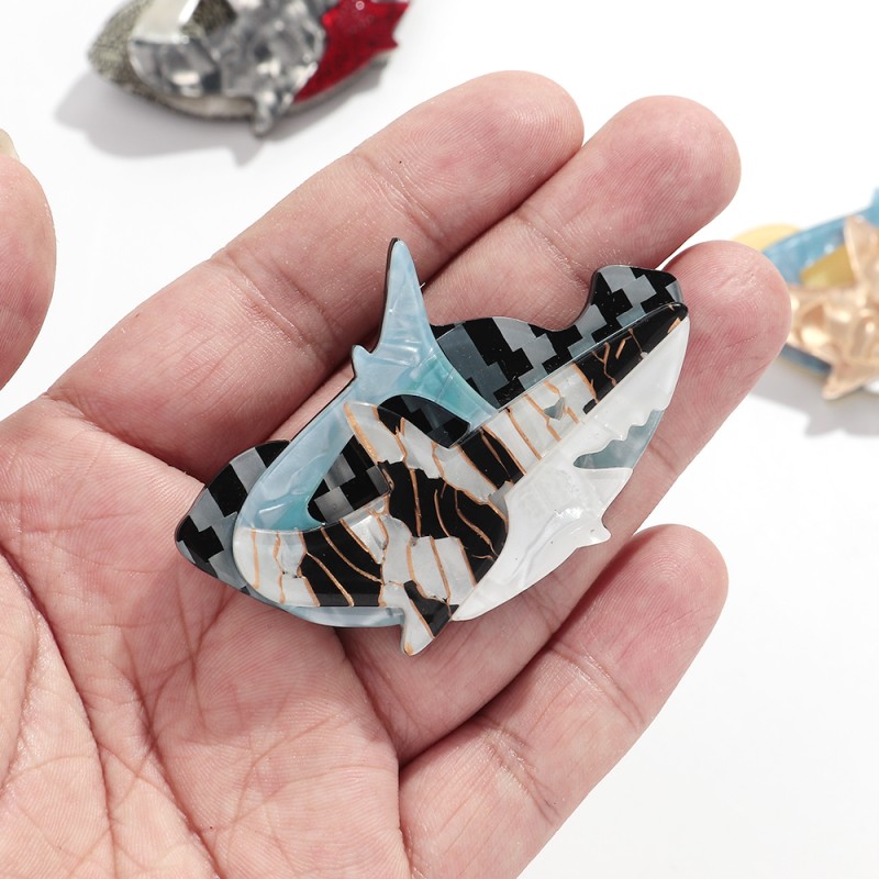 Animal Brooch Supplier - Cute 2025 New Abstract Animal Clothing Accessories Colorful Acetate Sheet Patchwork Pin