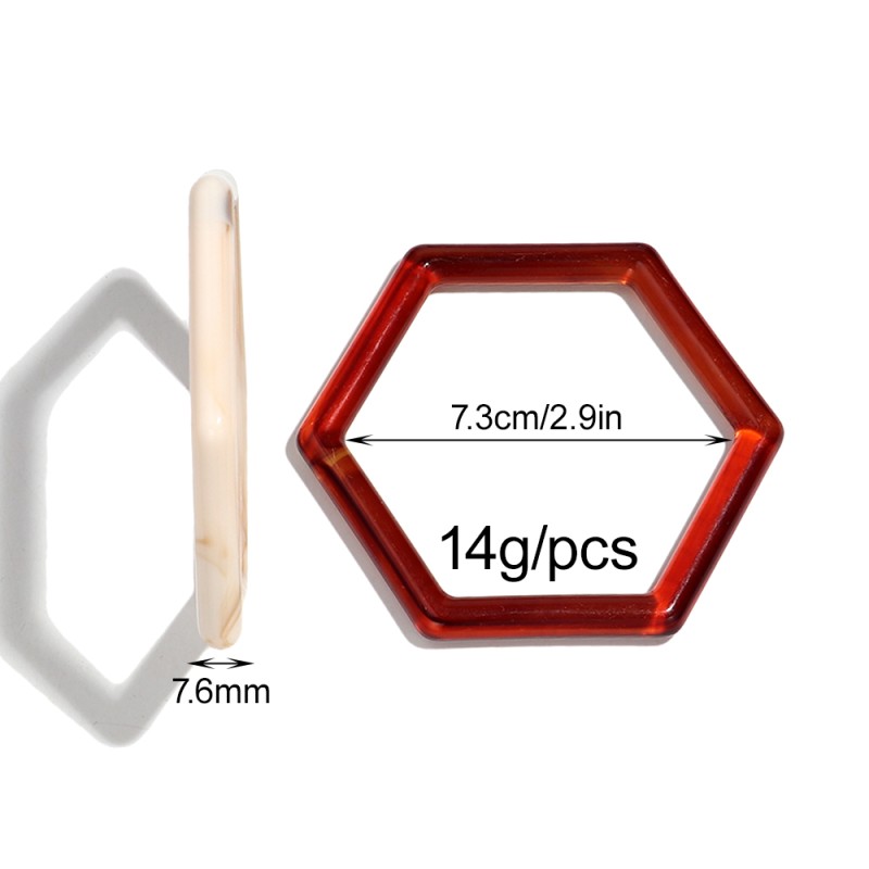 Hexagonal Bracelet Supplier - Factory Price New Hexagonal Plastic Bracelet Elegant Vintage Geometric Stackable