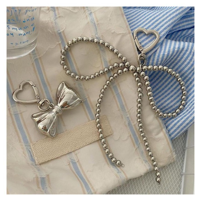 Key Chain Supplier - Fashionable Newest Design Key Chain Charms Pendant Mobile Phone Decoration Clothing Outfit Bow