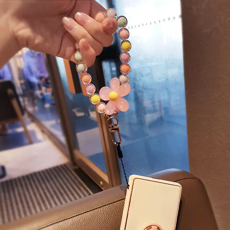 Phone Rope Manufacturer - Women's Fashion Trend Macaron Colored Phone Rope INS Wind Handmade Beaded Wrist Bow