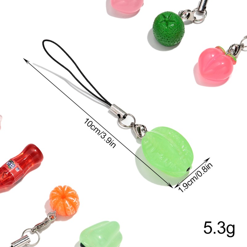Resin Keychain Manufacturer - Wholesale Cheap Cartoon 3D Resin Pendant Keychain Blind Box Random 10 Cute Fruit