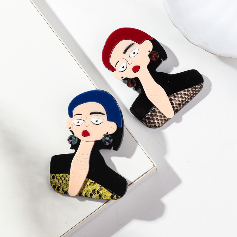 Women's Brooch Manufacturer - New 2025 Fashion Women's Brooch Cute Bag Clothing Accessory Pin Custom Character