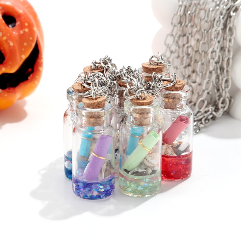 Bottle Pendant Factory - Casual Beach Holiday Jewelry Colorful Envelope Drift Bottle Conch Shell Pendant