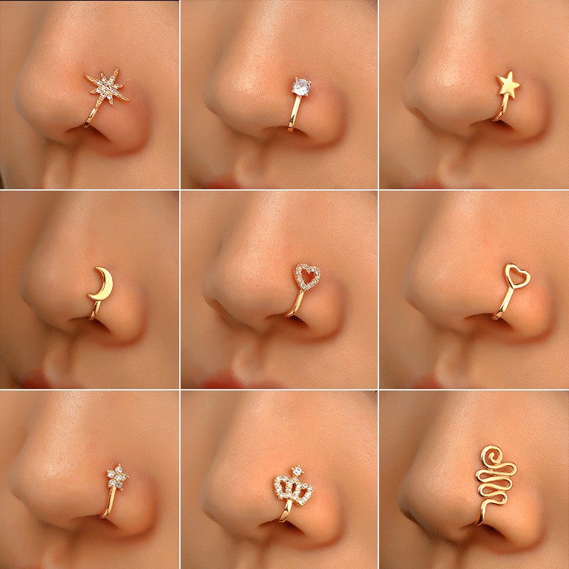 Nose Ring Manufacturer - Fashion Punk Body Jewelry No Piercing Perforation Nose Ring Clip Rock Hip Hop Septum Nose Ring