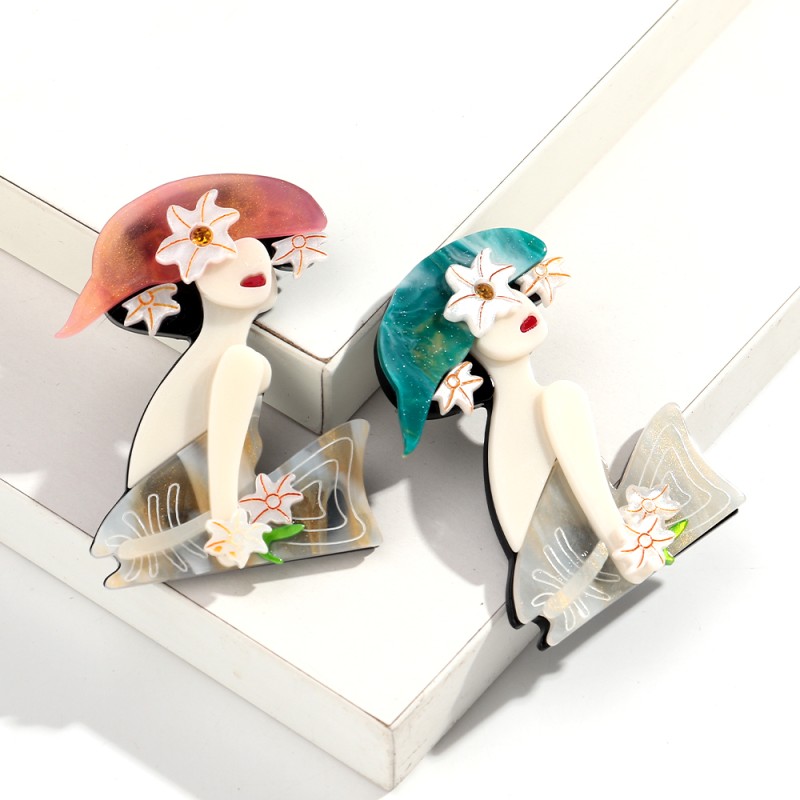 Women's Brooch Manufacturer - New Cartoon Women's Brooch Daily Jewelry Clothing Accessories Abstract Geometric Woman