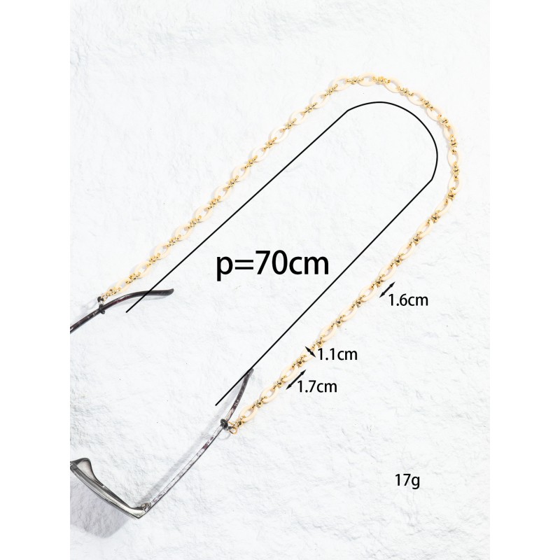 Eyeglass Chain Supplier - Vintage Style New Eyeglass Holder Strap Colored Resin Sunglasses Accessory Customizable