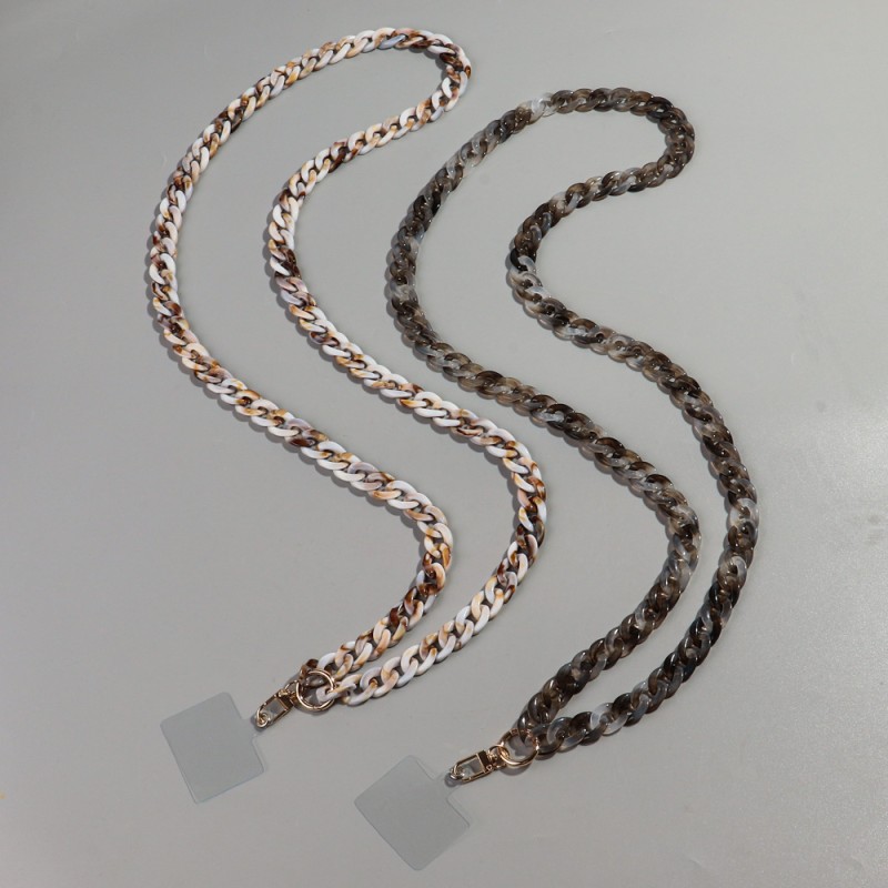 Marble Chain Factory - Casual Marble Chain 120cm Long Link Chain Trendy Unisex Acrylic Mobile Phone Chain