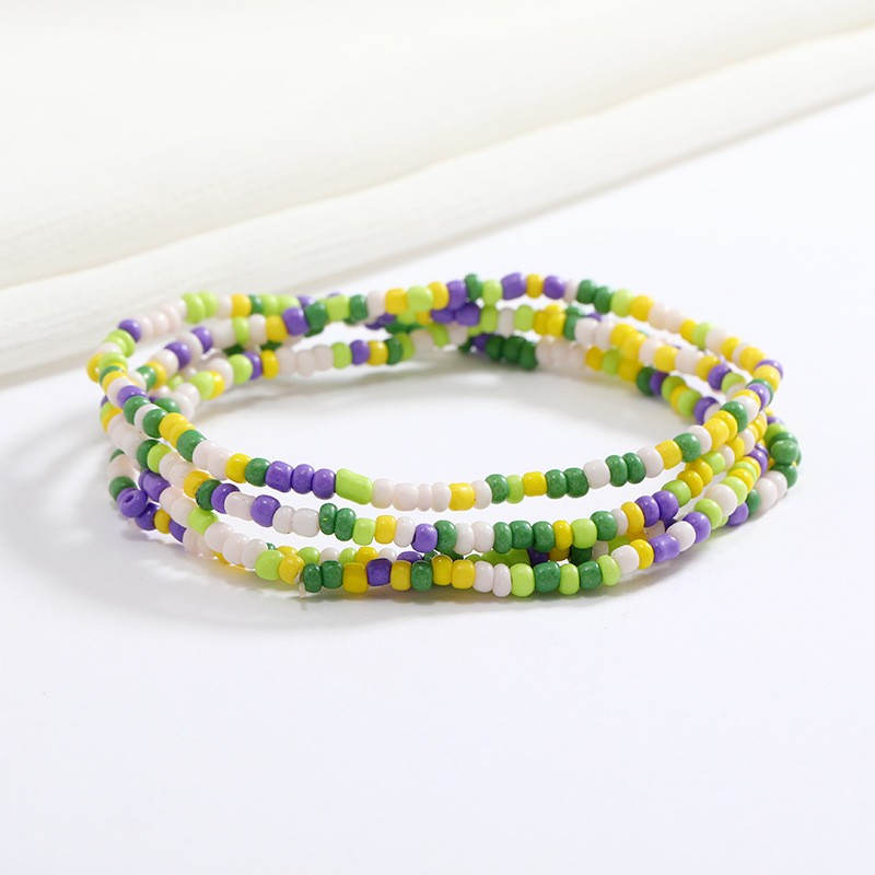 Bohemian Chain Supplier - Factory Wholesale Bohemian Style Waist Chain Multi-Color Rice Bead Body Jewelry Sexy Belly Chains