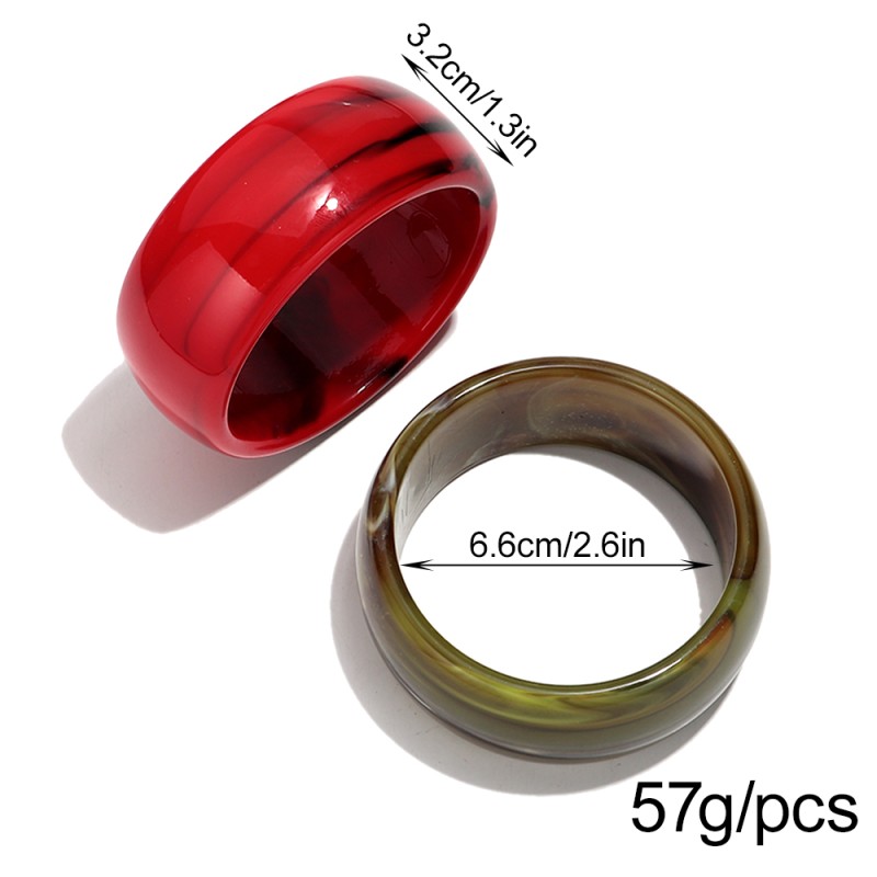 Personalized Bracelet Factory - Yiwu New Style Personalized Fashion Resin Bracelet Women Simple Colored Round