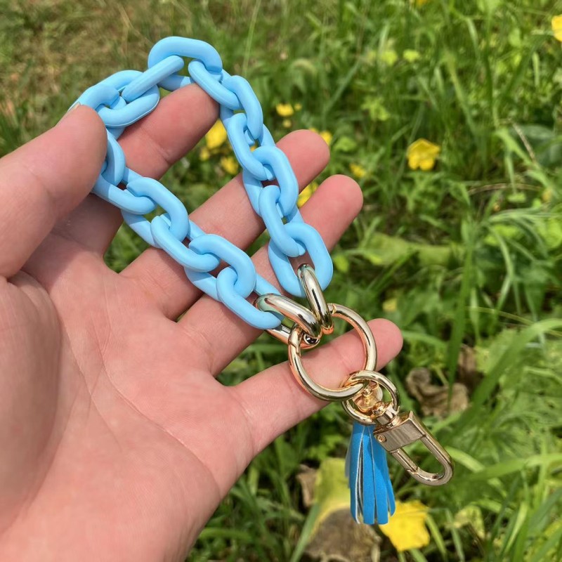 Rainbow Link Manufacturer - Sweet Rainbow Link Bag Accessories Matte Spray Paint Effect Customized Length Acrylic