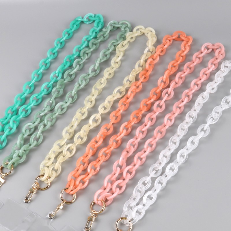 Anti-loss Chain Factory - Hot New Summer Mobile Phone Anti-loss Chain Acrylic 80cm Long Neck Phone Chain Amber