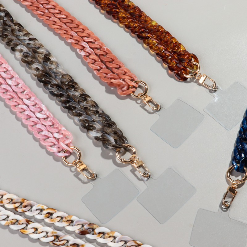 Marble Chain Factory - Casual Marble Chain 120cm Long Link Chain Trendy Unisex Acrylic Mobile Phone Chain