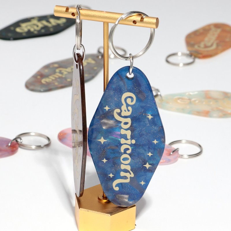 Sequin Keychain Factory - In Stock Creative Sequin Motel Keychain Personalized Luggage Tags Custom 12 Constellations
