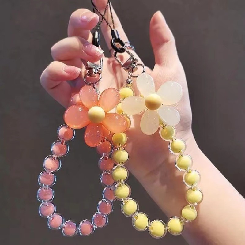 Phone Rope Manufacturer - Women's Fashion Trend Macaron Colored Phone Rope INS Wind Handmade Beaded Wrist Bow