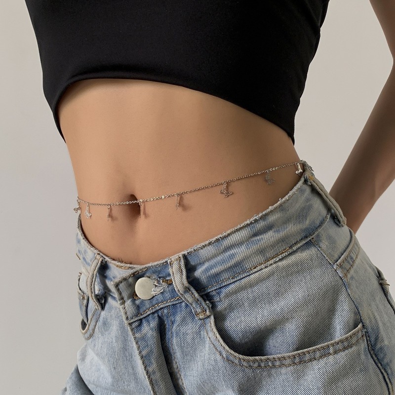 Claw Chain Supplier - Hot Summer Sun Beach Sexy Claw Chain Rhinestone Waist Chain Charming Women Fashion Retro Belly