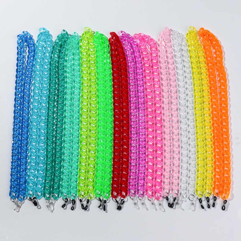 Candy Chain Factory - Colorful Candy Color Plastics Synthetic Transparent Jade Bead Eyewear Accessories DIY