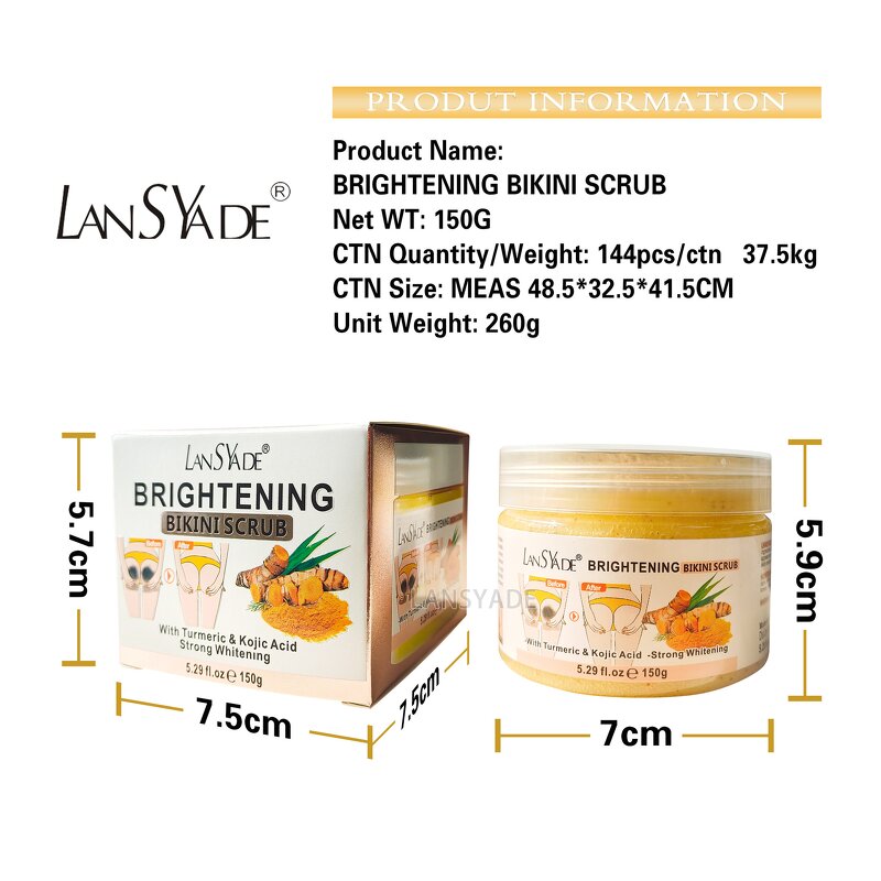 Body Scrub Manufacturer - Turmeric & Kojic Acid for Dark Spot Whitening