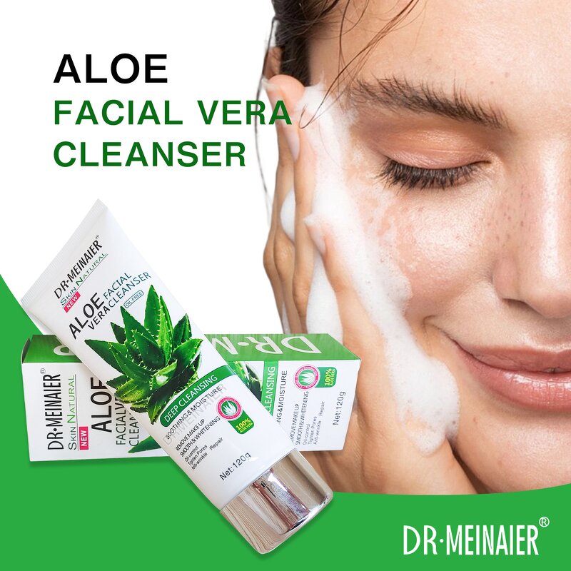 Aloe Vera Facial Cleanser - Natural Fresh Foam for Deep Pore & Acne Care