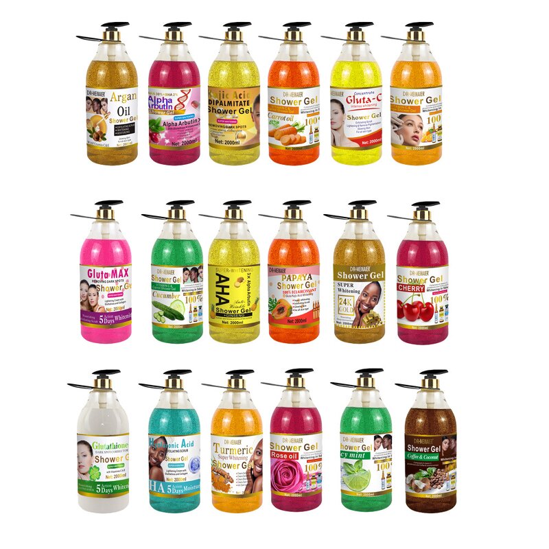 Carrot Turmeric Shower Gel Manufacturer - 2000ml AHA Exfoliating & Whitening Body Wash