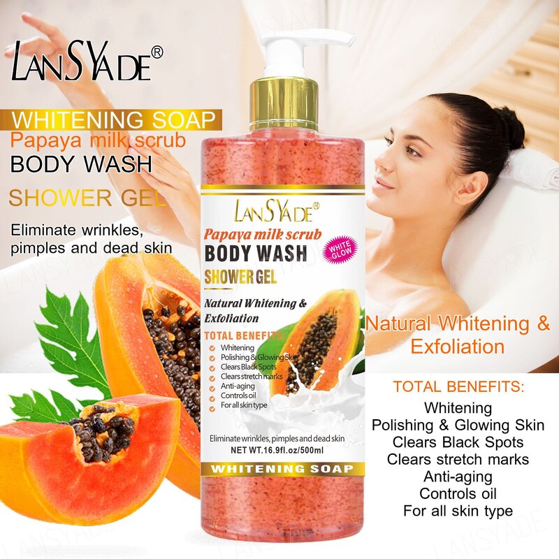 Turmeric Shower Scrub Manufacturer - Vitamin C Whitening & Exfoliating Body Wash