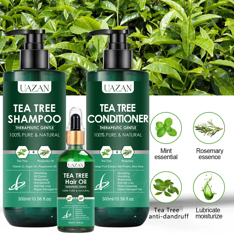 Vegan Hair Care Set Manufacturer - Tea Tree Rosemary Argan Oil Shampoo & Conditioner
