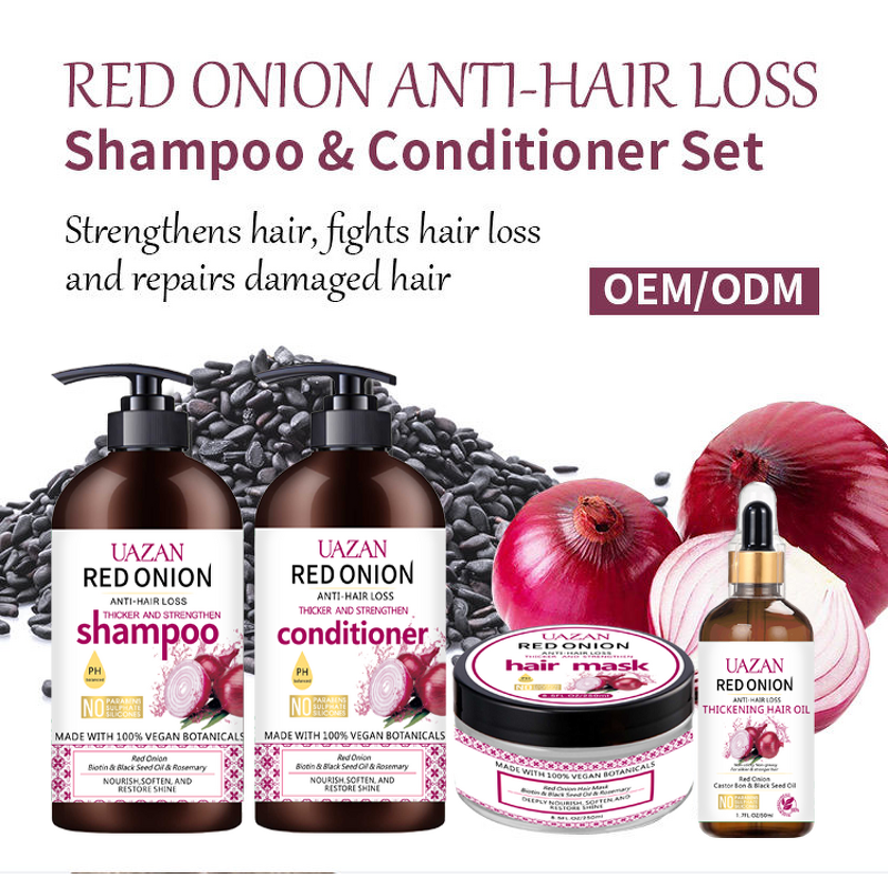 Red Onion Oil Shampoo and Conditioner Set Manufacturer - Oil Control & Moisturizing for Hair Regrowth