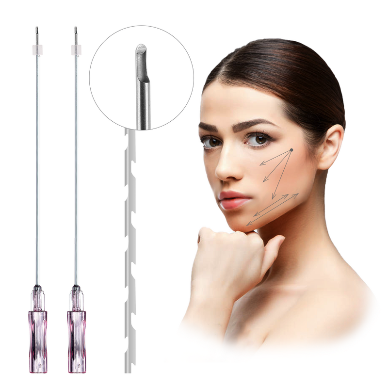 PCL Threads Manufacturer - 18G 100mm Barbed Facial Lifting Threads