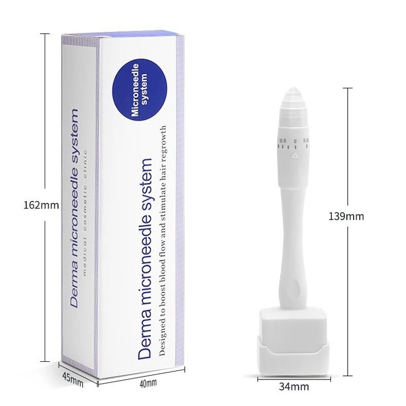 Microneedle Derma Stamp Manufacturer - Adjustable 140 Needle Plastic Handle for Hair Growth