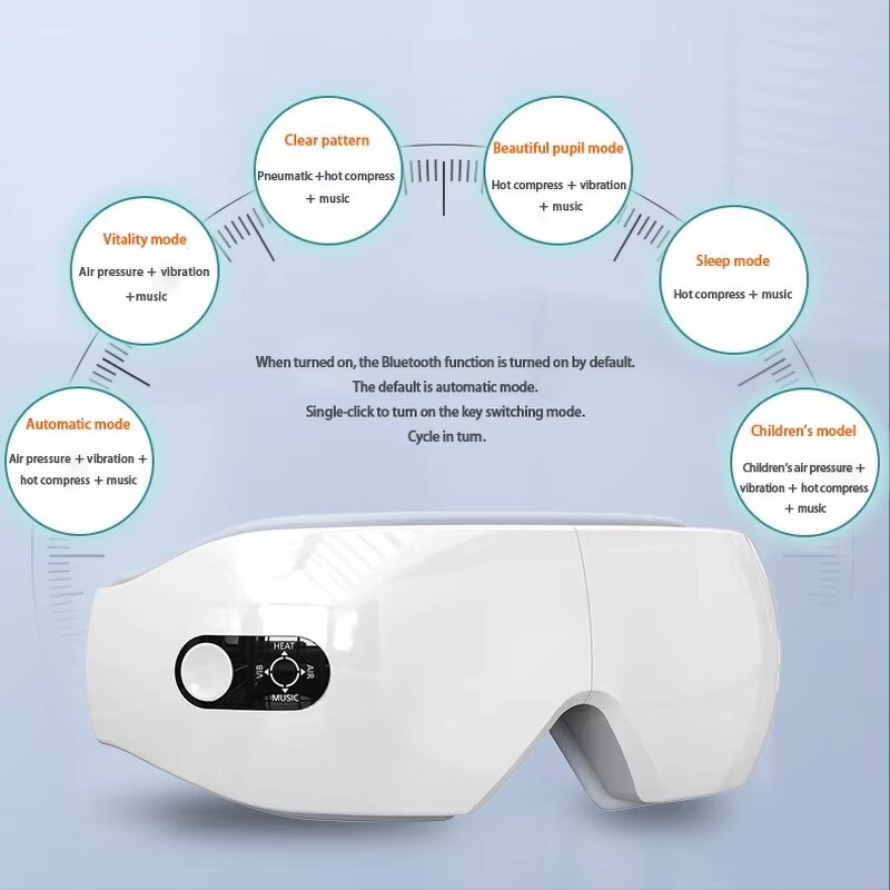 Eye Massager Manufacturer - Smart EM-006 with Heat Compression & BT 5.0