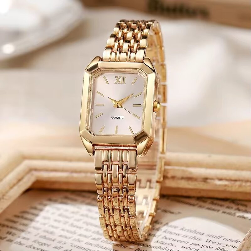 Ladies Quartz Watch Manufacturer - Square Steel Band Alloy Wristwatch for Women
