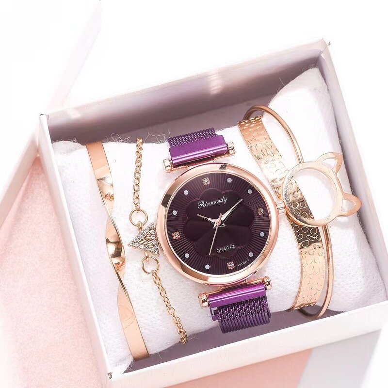 Ladies Bracelet Watch Set Manufacturer - Luxury Analog Alloy Hook Buckle