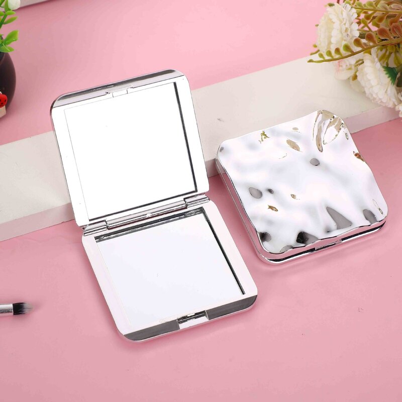 Makeup Mirror Manufacturer - Foldable Round Double-Sided with Custom Label