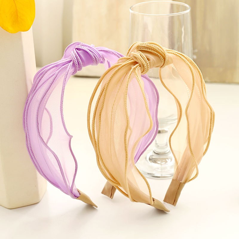 Hair Band Manufacturer - OEM Mesh Tie Knot Face Wash Head Band